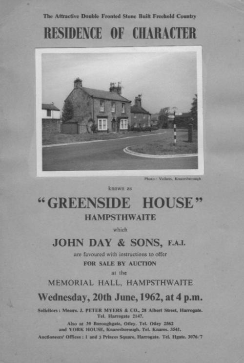 Greenside House - Sale Poster